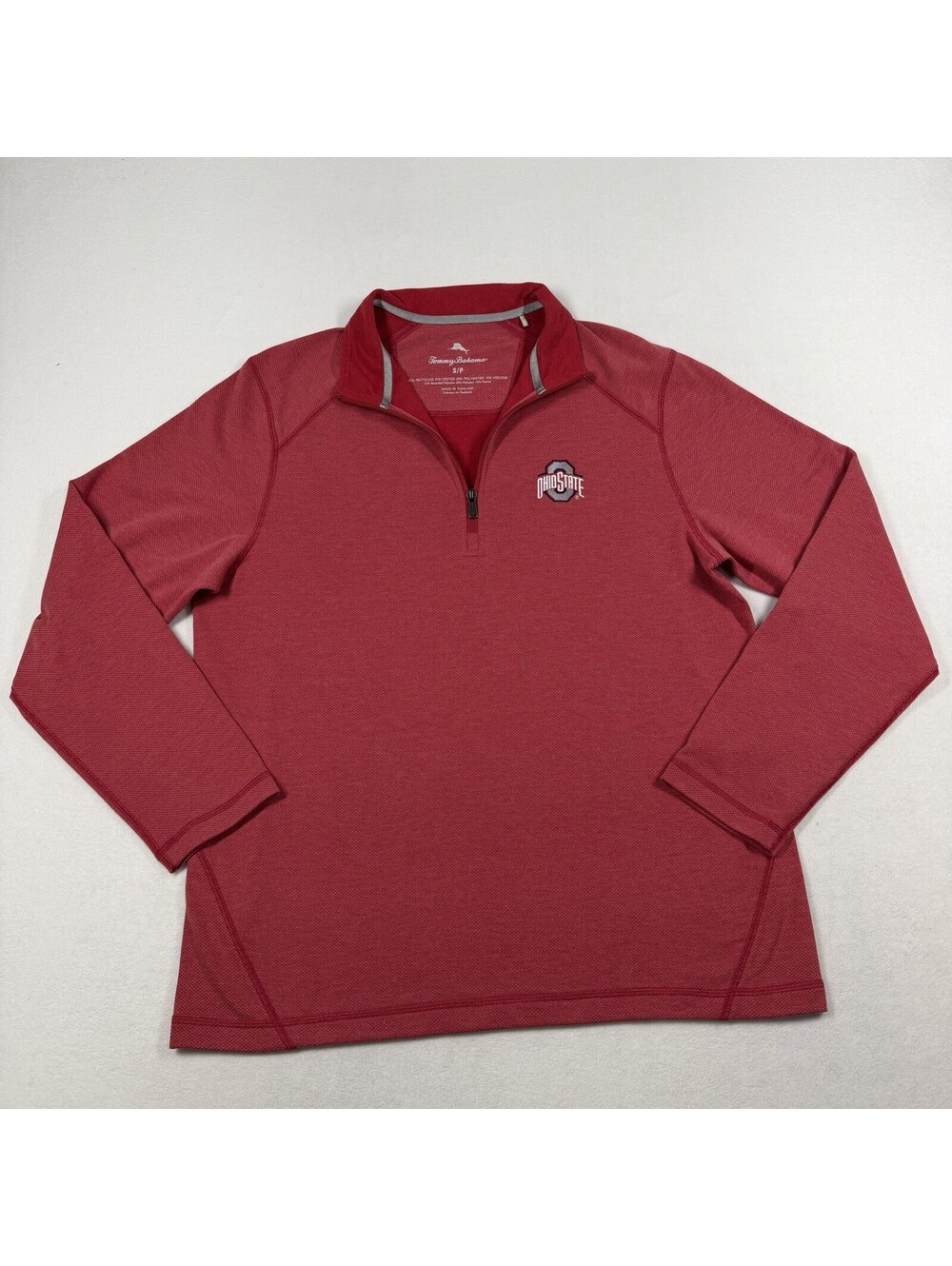 Ohio State Buckeyes Tommy Bahama Pullover Mens Small Red Quarter Zip Long Sleeve